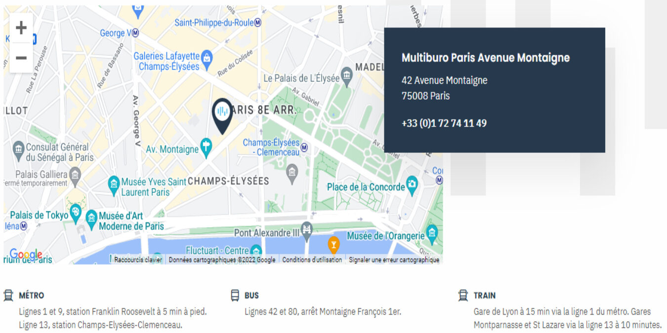 MAP Adresse Multibureau à Paris Sans titre